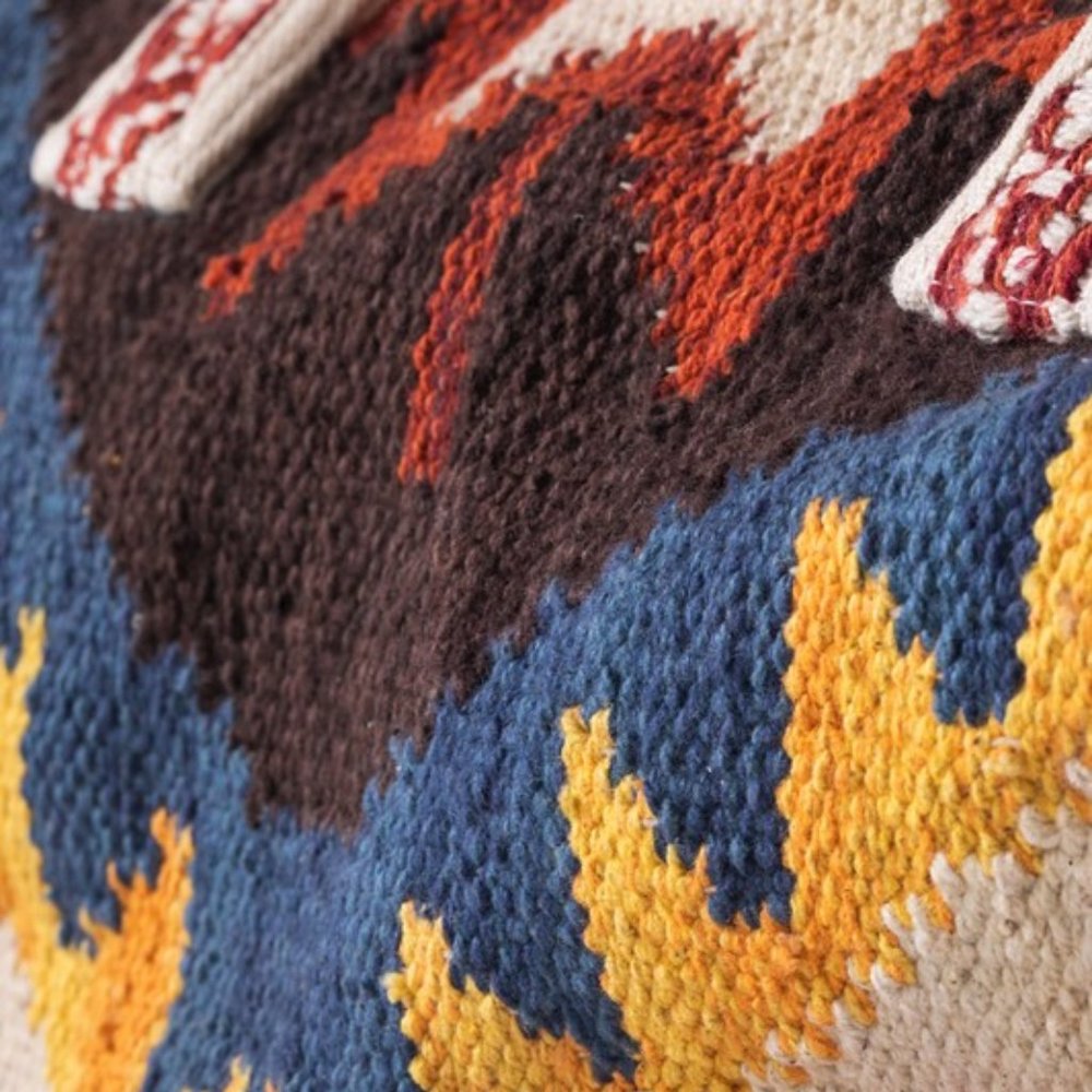 Boho Travel Bag - Ethnic Navajo Design - Handwoven from Fully Fine Cotton - Picture 8 of 9